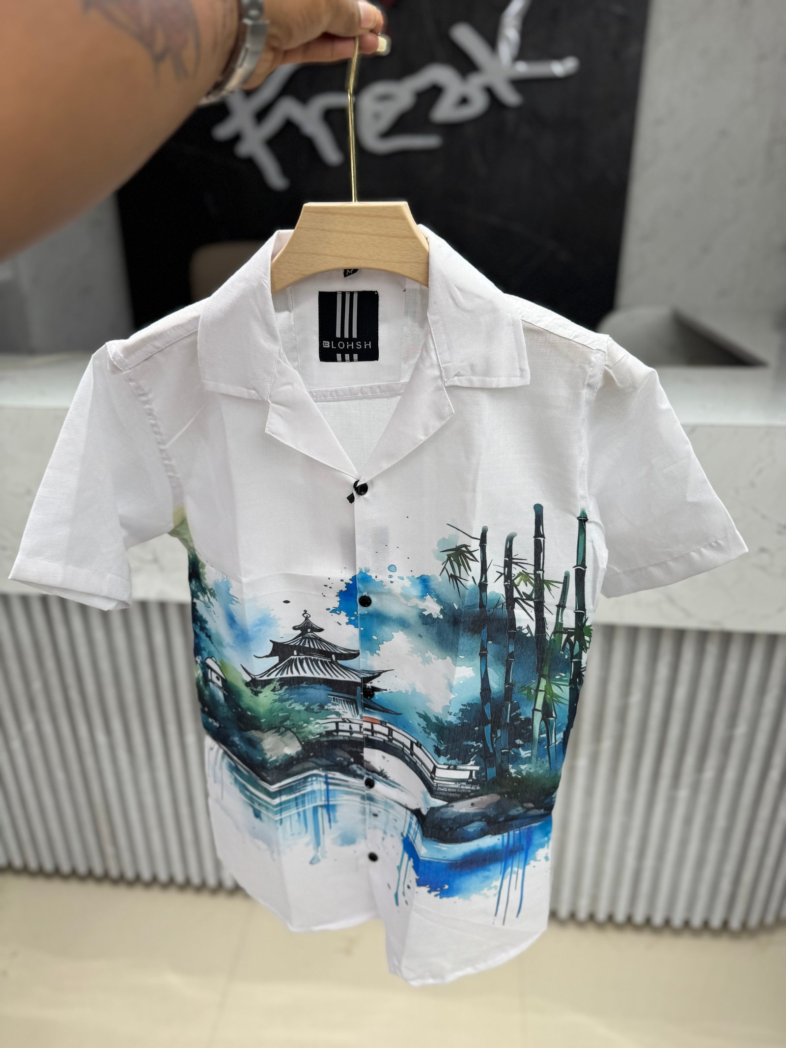 Linen Half sleeve ( Digital print )