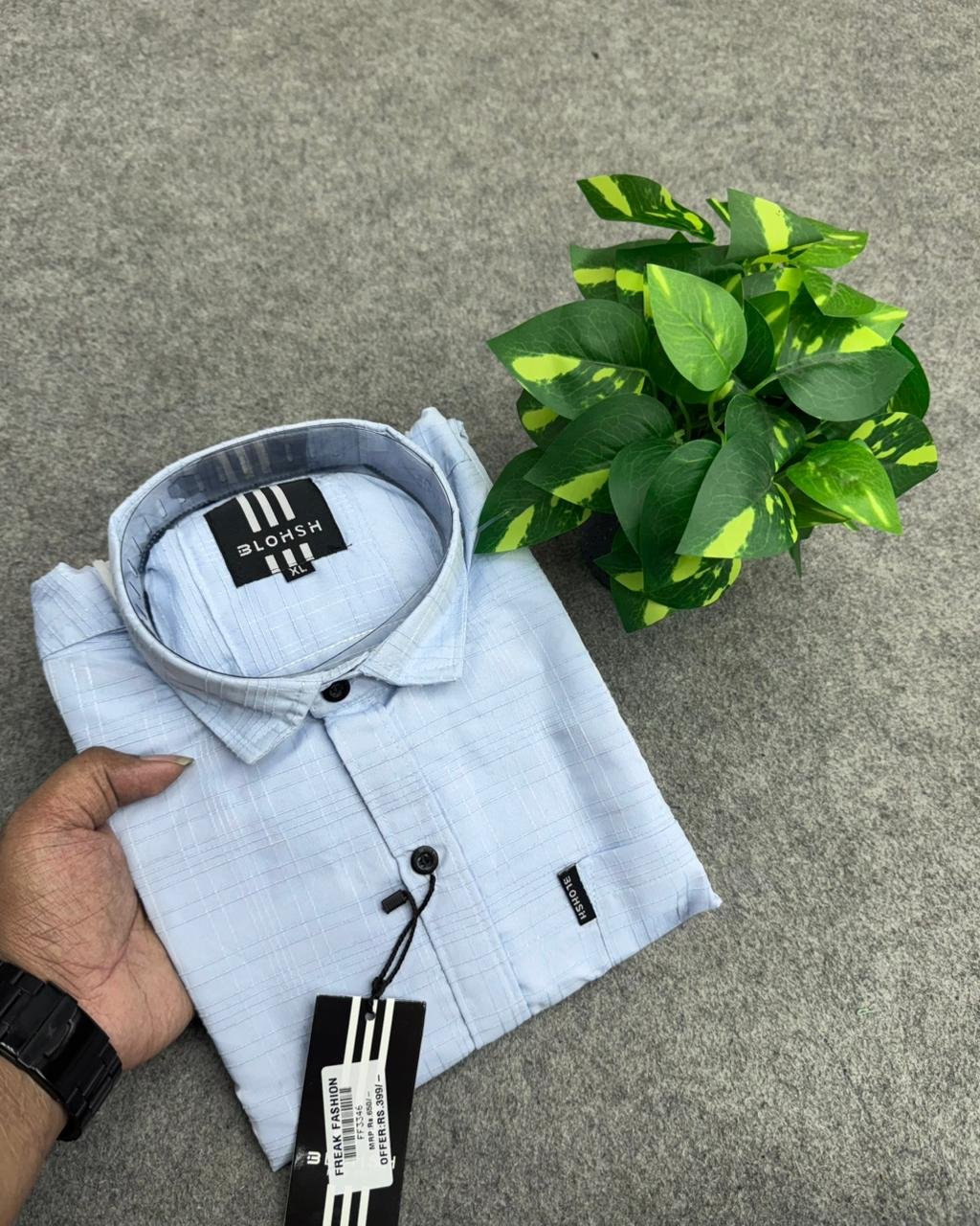 Structured plain shirt