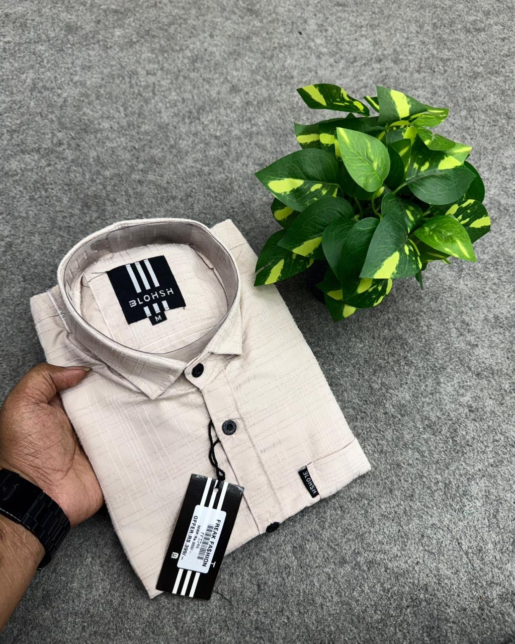 Structured plain shirt