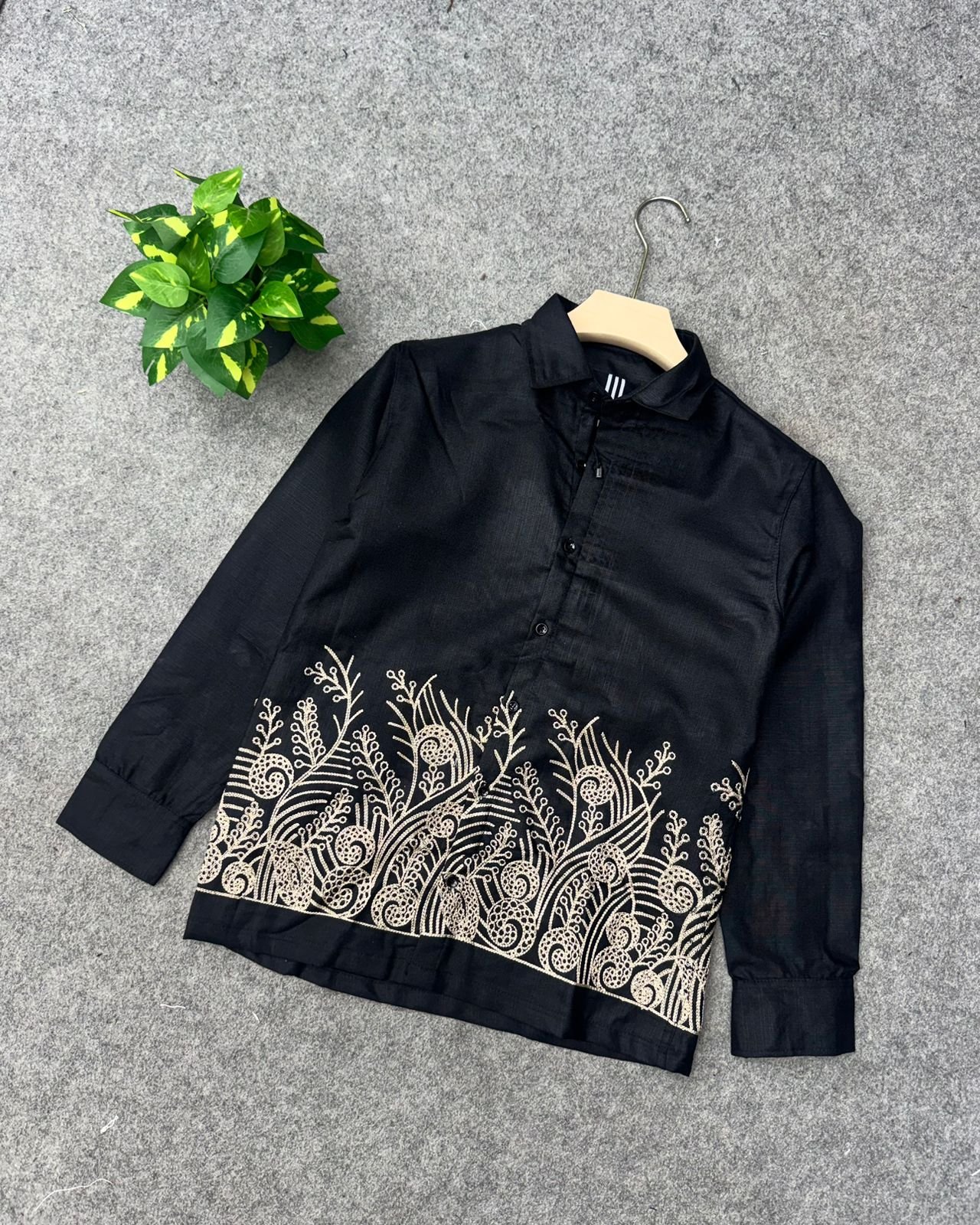 Bottom Embroidery Shirt