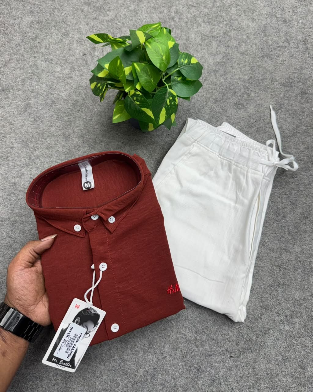 crushed linen + Linen Pant Combo