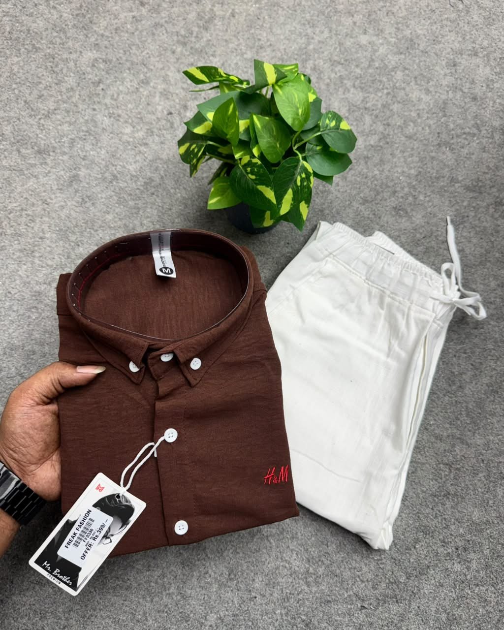 crushed linen + Linen Pant Combo
