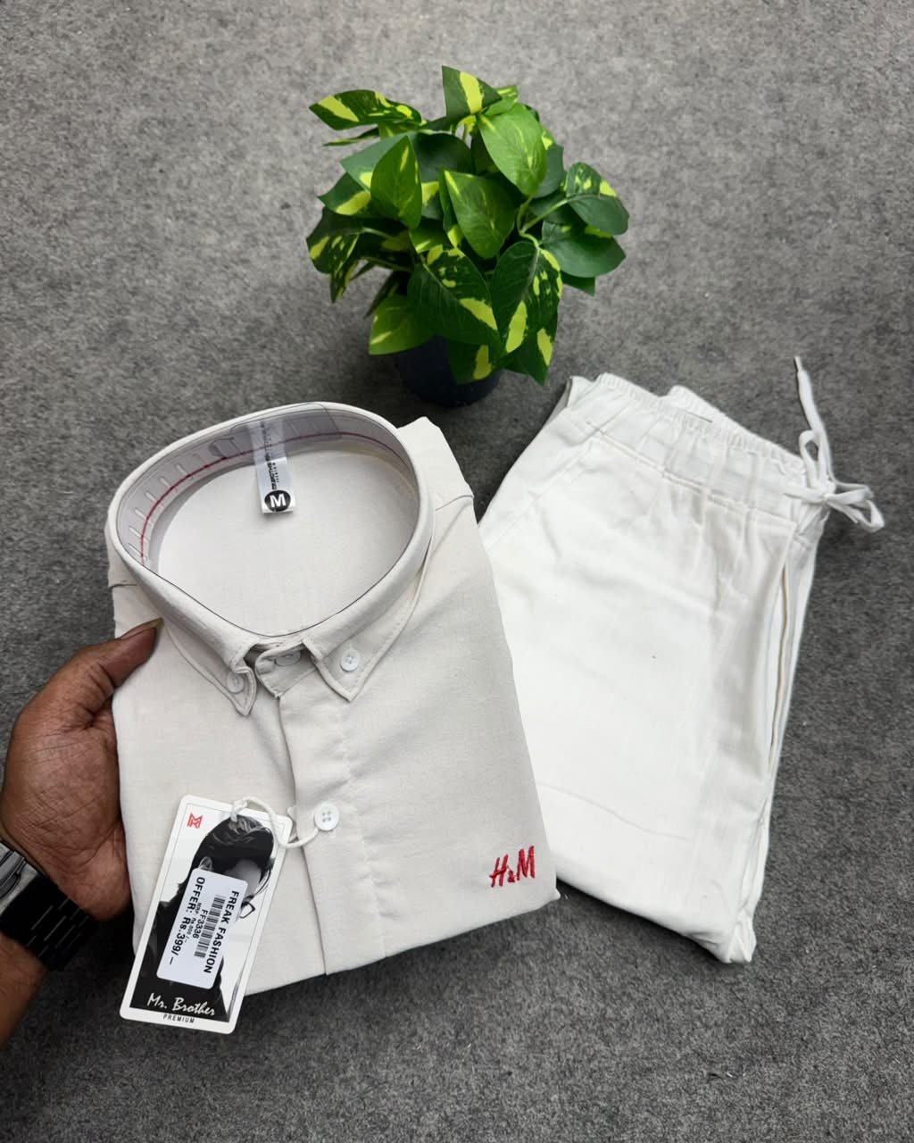 crushed linen + Linen Pant Combo
