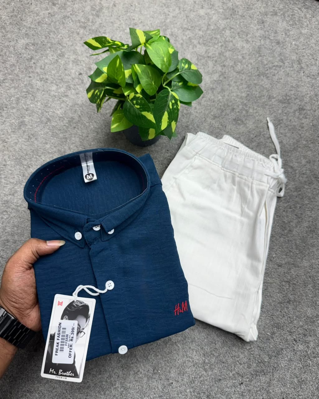 crushed linen + Linen Pant Combo