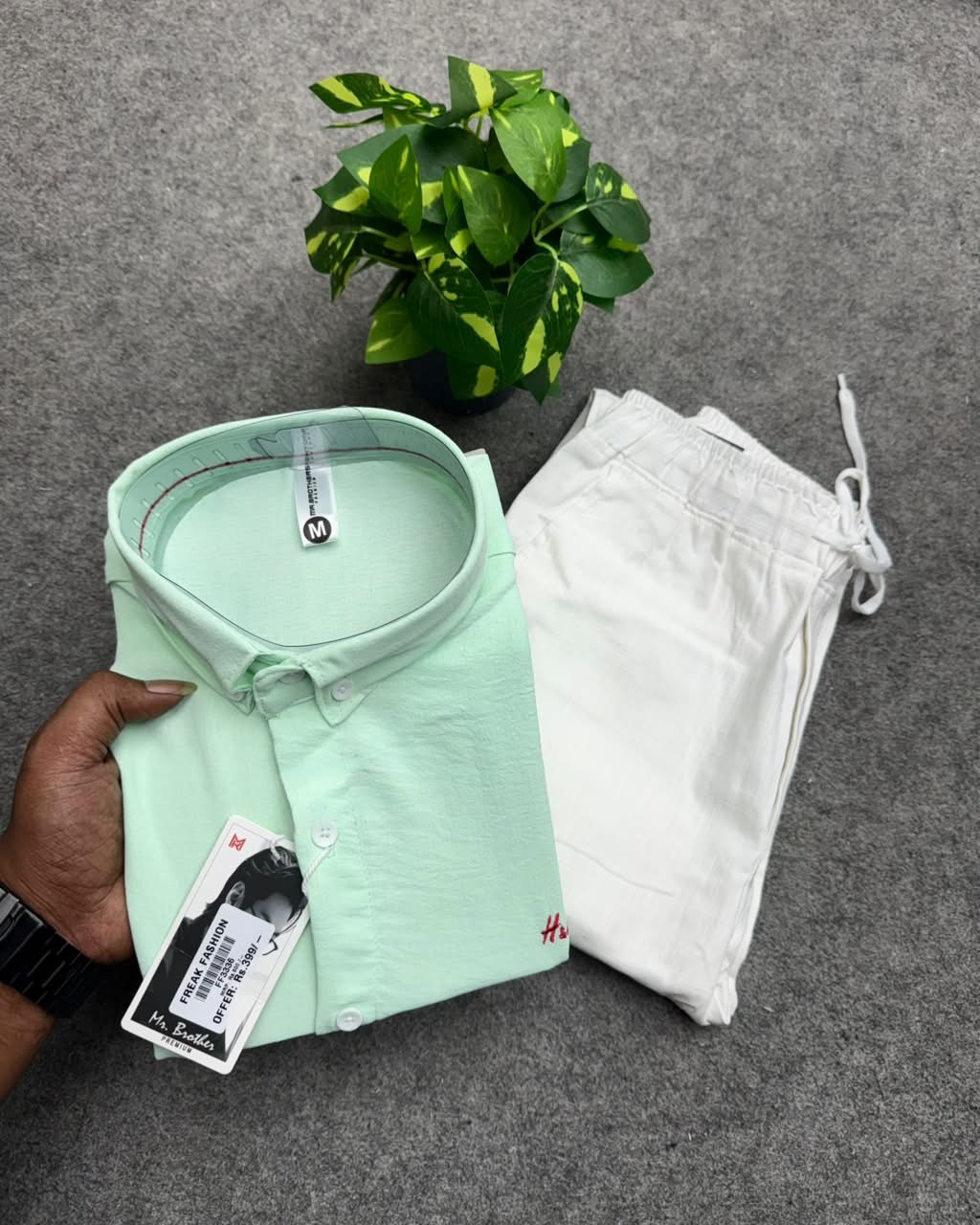 crushed linen + Linen Pant Combo