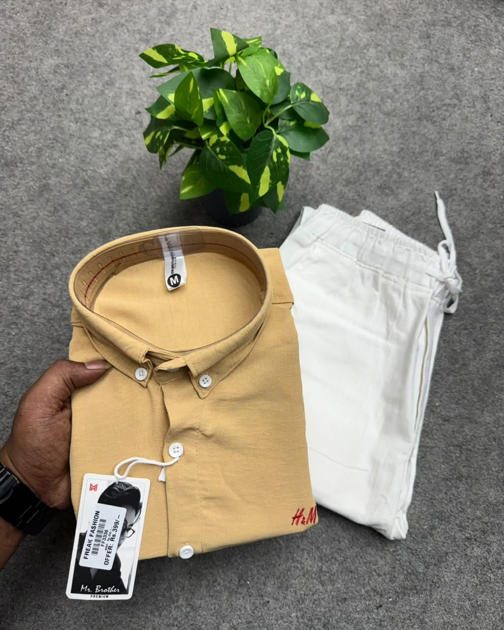 crushed linen + Linen Pant Combo