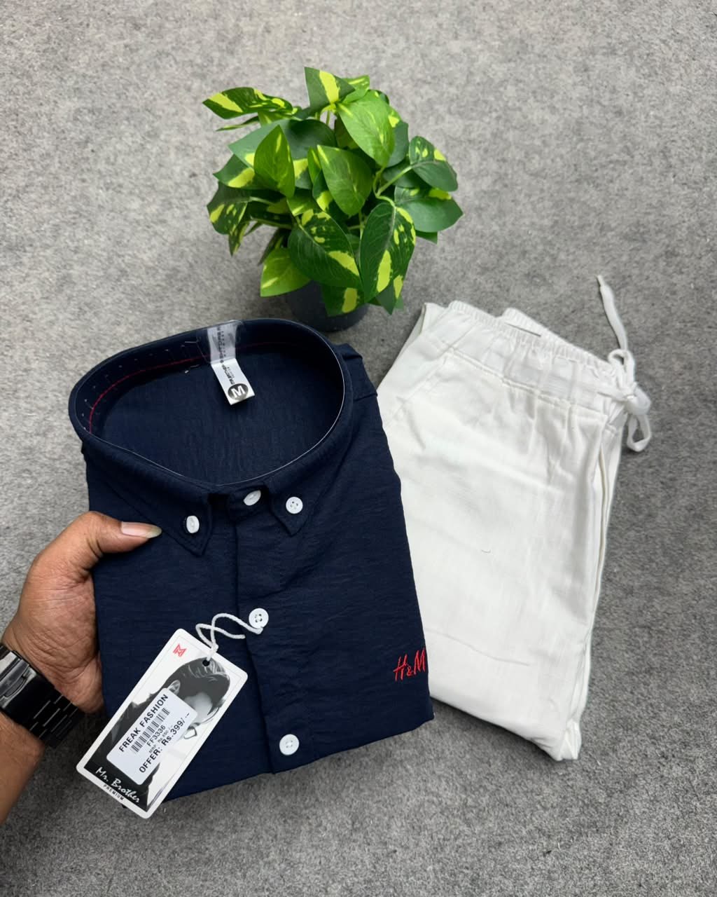 crushed linen + Linen Pant Combo