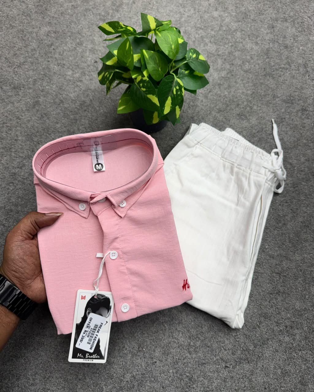 crushed linen + Linen Pant Combo