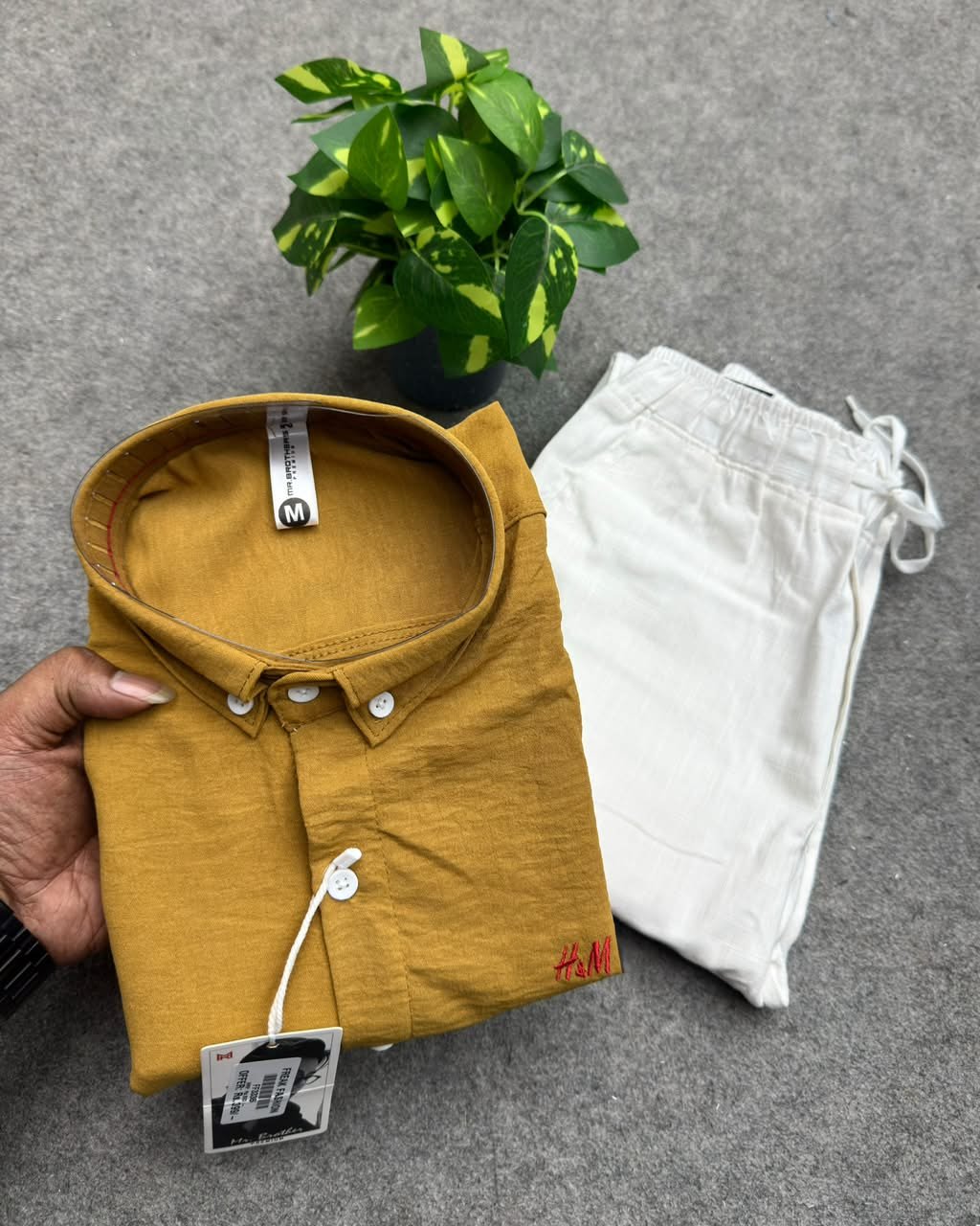 crushed linen + Linen Pant Combo