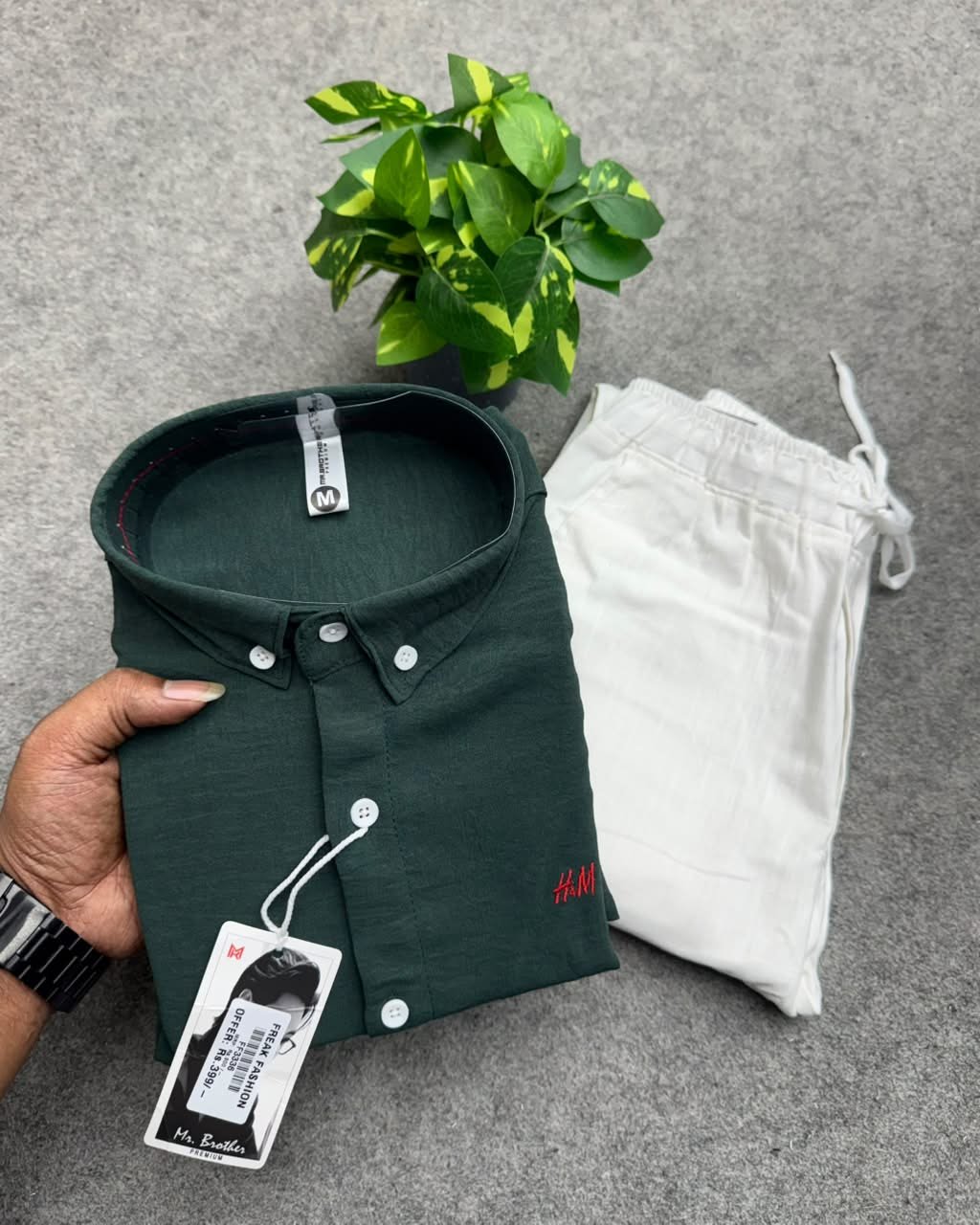 crushed linen + Linen Pant Combo