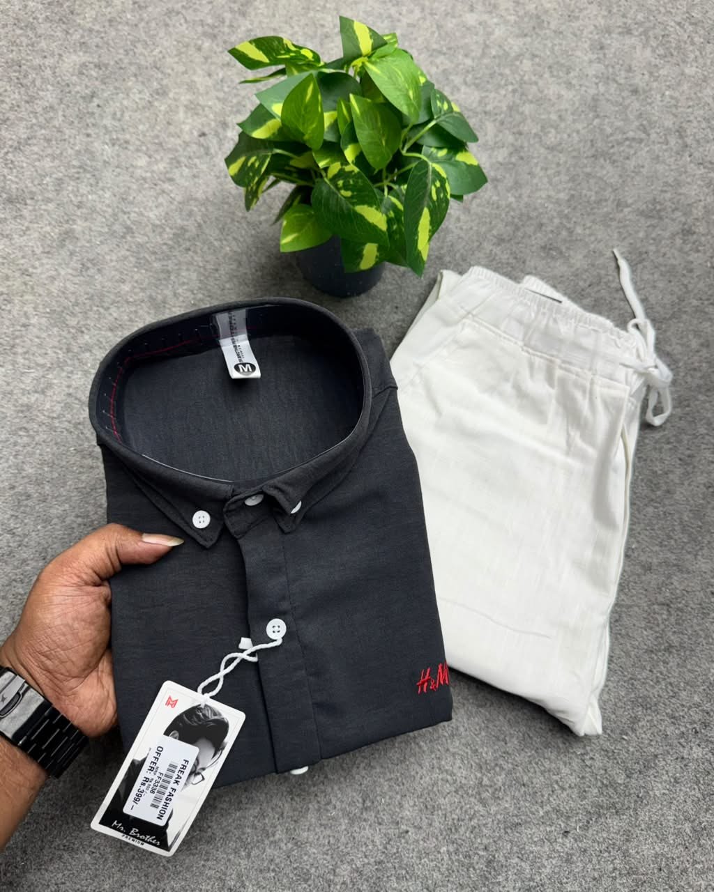 crushed linen + Linen Pant Combo