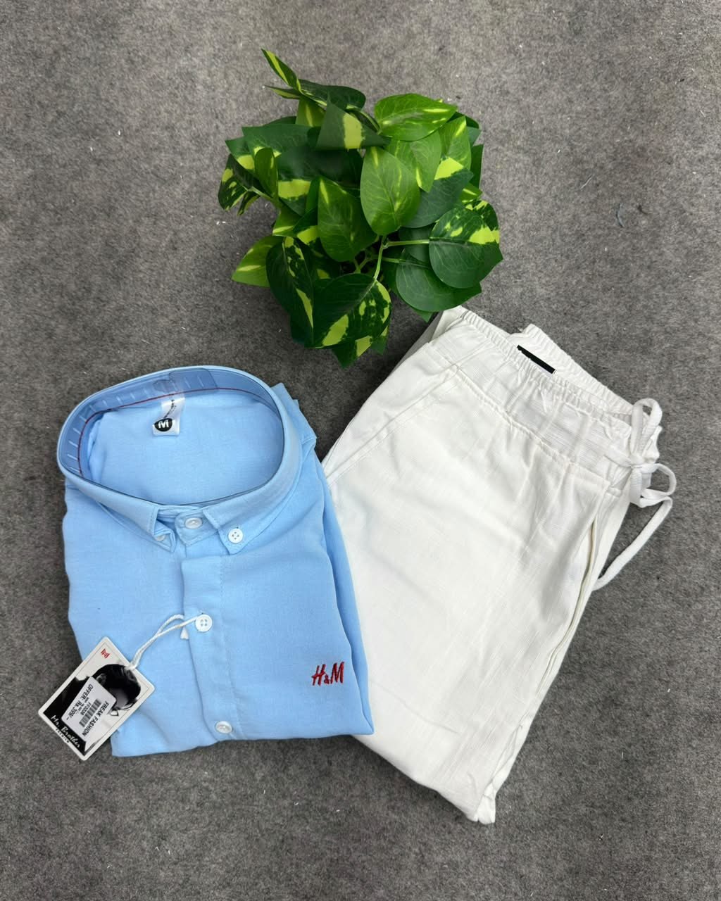 crushed linen + Linen Pant Combo