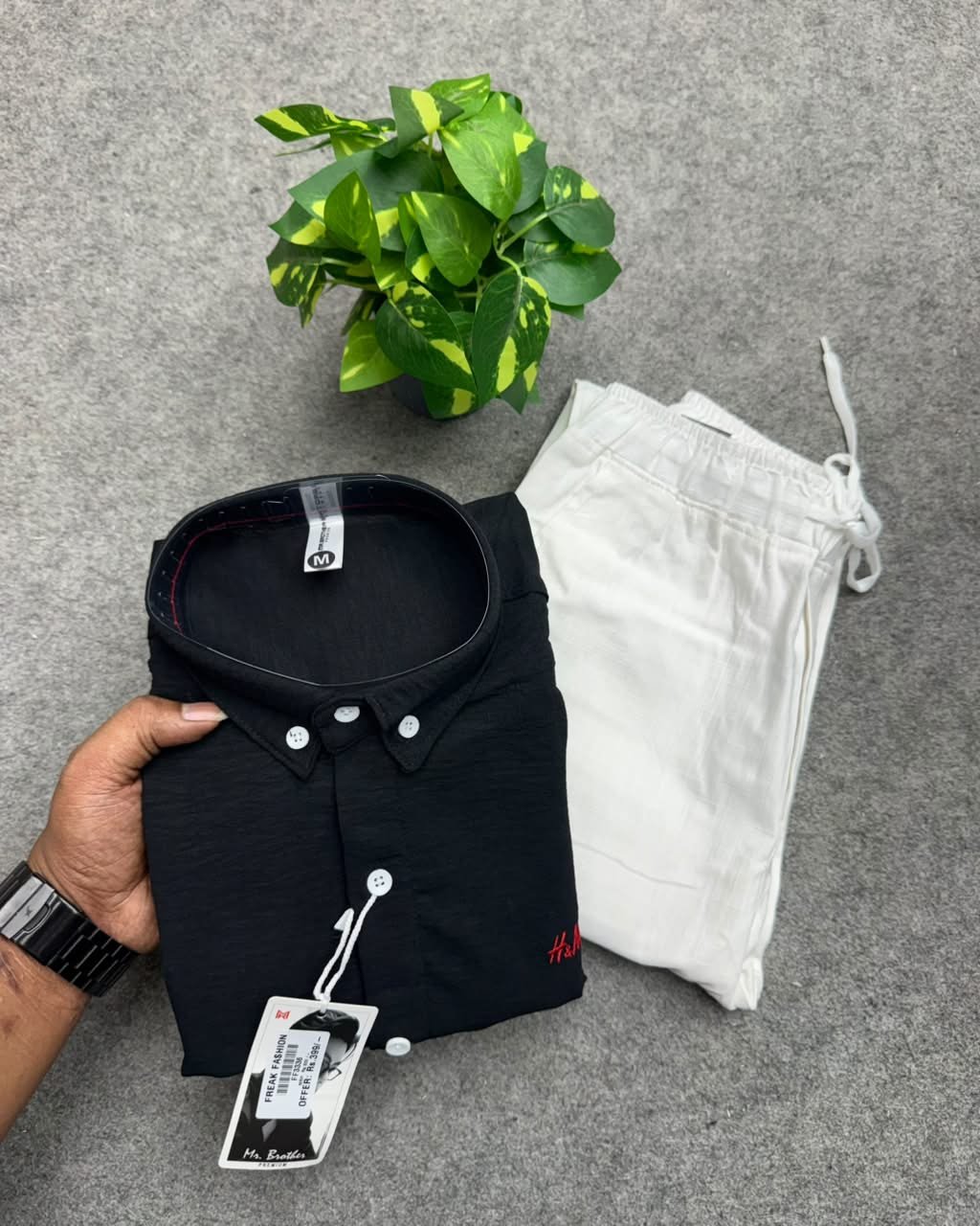 crushed linen + Linen Pant Combo